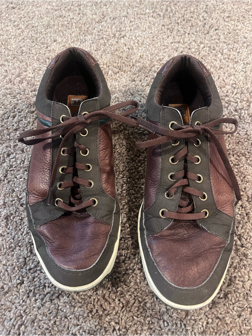 FootJoy FJ Contour Casual Spikeless Leather Brown Golf Shoes Mens 10 M 54275